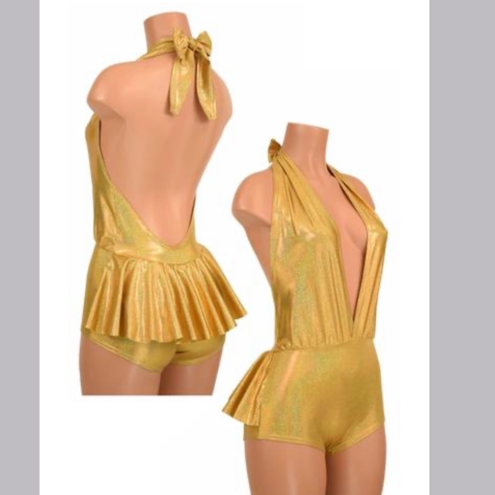 Coquetry Clothing Gold Iridescent Romper